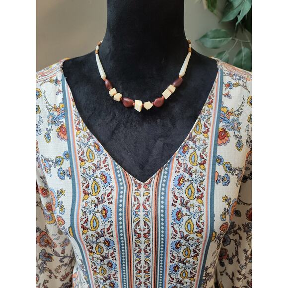 Cynthia Rowley Blouse Women's Large Multicolor Viscose Floral Boho Peasant Top - Picture 3 of 12